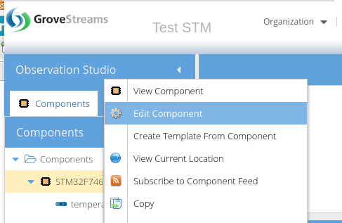 STMicroelectronics GroveStreams Stream